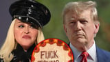 Madonna Eats 'F*** Trump' Cake After Election