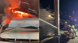Superyachts destroyed in million-dollar marina blaze