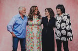 Nigella Lawson smiles as she embraces Great British Bake Off co-stars for first time