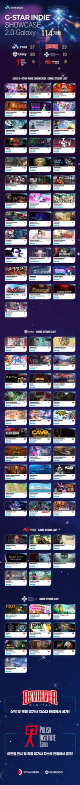 G-STAR 2026 Indie Showcase Teams Up with Steam, Featuring 114 Companies
