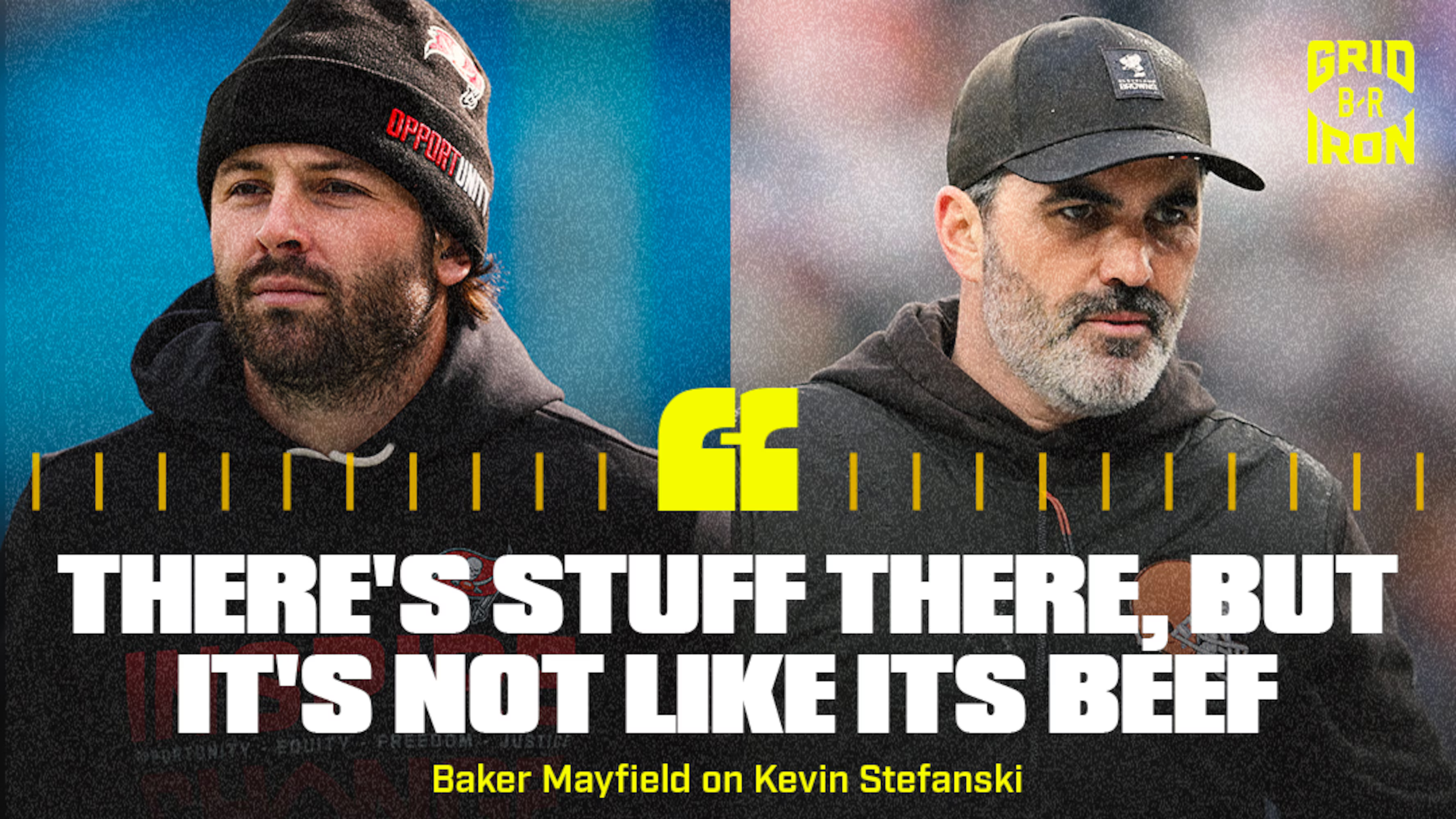 Bucs' Baker Mayfield Downplays Feud With Falcons HC Kevin Stefanski After 'Piece of Garbage' Remarks