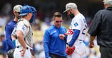 Bloodied Tony Gonsolin struggles as Angels sweep first-place Dodgers - Los Angeles Times