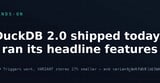 DuckDB 2.0 shipped today. I ran its headline features — triggers work, VARIANT has a silent-NULL trap