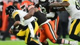 Browns' Myles Garrett dominates Steelers with three first-half sacks after demanding T.J. Watt apology