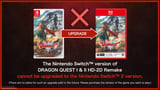 Square Enix will not offer update between Nintendo Switch versions of Dragon Quest I & II HD-2D Remake