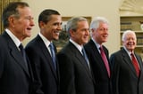 Clinton, Bush and Obama step up as essayists on American presidents | AP News
