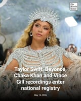LOS ANGELES — Albums and songs from Taylor Swift, Beyoncé, Chaka Khan and The Go-Go’s are joining America’s audio canon.