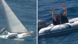 Stranded sailor’s act after being rescued