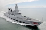 HMS Dragon docks for maintenance