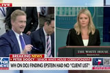 Fox News’ Peter Doocy corners Karoline Leavitt on Pam Bondi’s broken Epstein ‘client list’ promise