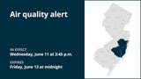 Air quality alert issued for Ocean and Burlington counties until early Friday