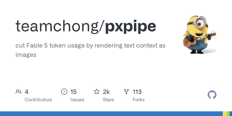 Pxpipe: Cutting Token Costs by Converting AI Inputs into Compact PNG Images