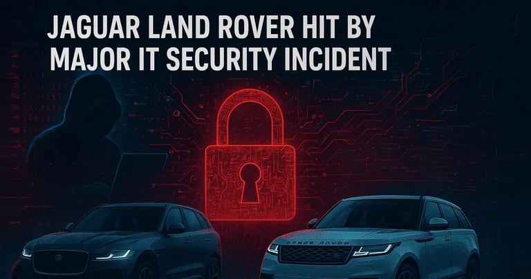 Jaguar Land Rover Hit by Major Cyberattack, Disrupting UK Operations Amid Rising Industry Threats