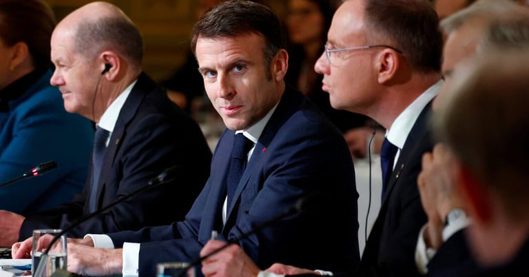 Macron-Scholz Clash on Ukraine Troop Deployment Strains EU-NATO Unity