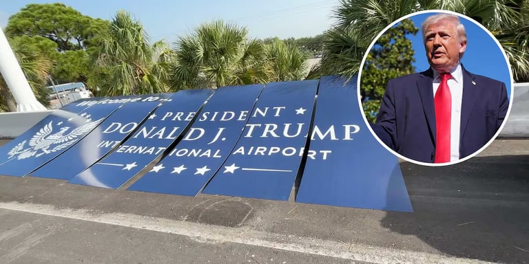 Palm Beach Airport Renamed to Donald J. Trump International Amid Legal Challenges and Mixed Reactions