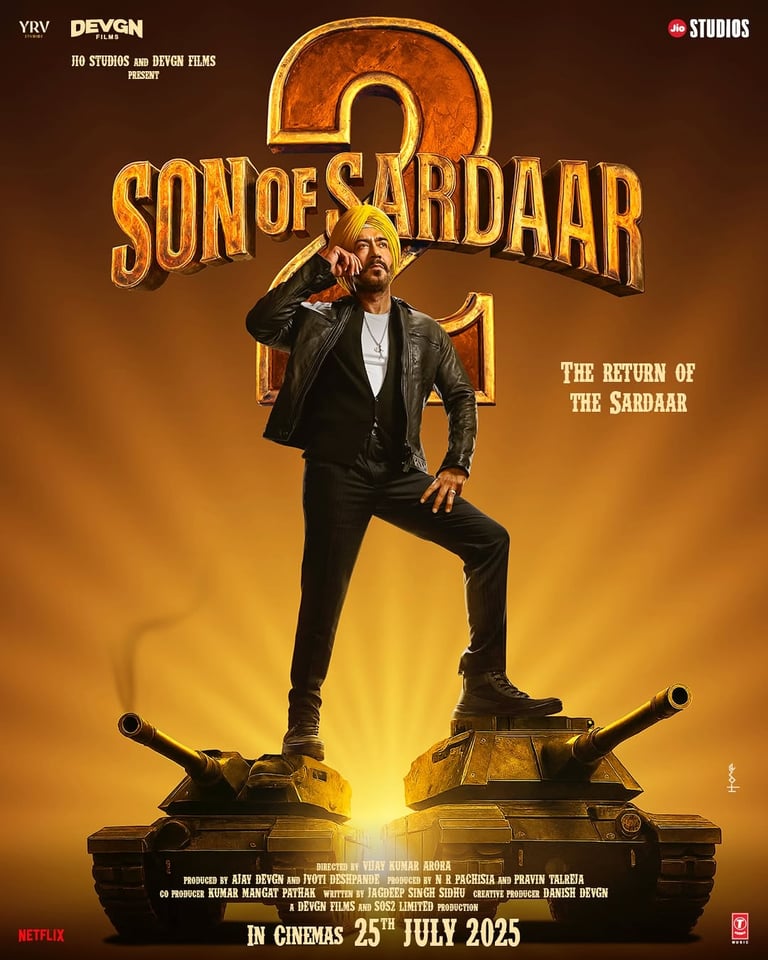 Ajay Devgn Unveils "Son of Sardaar 2" Poster; Sequel Set for July 2025 Release
