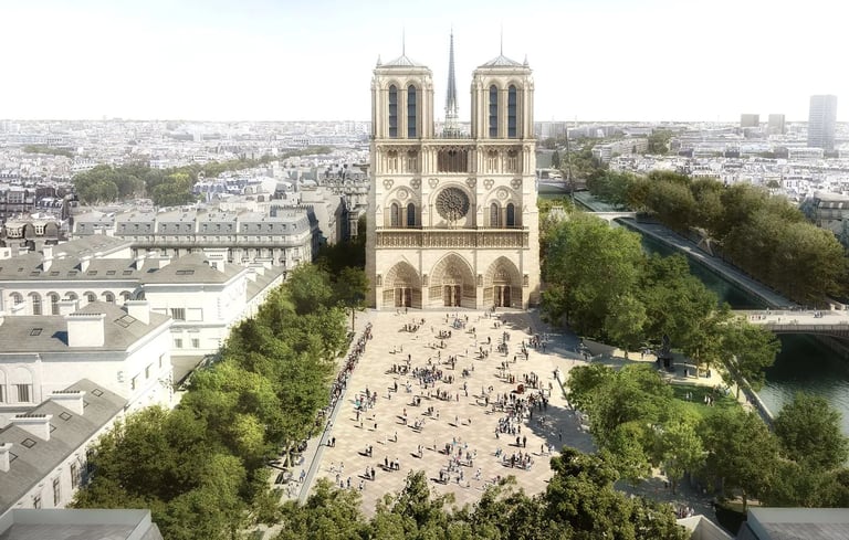 Notre-Dame Reopens in 2024; Paris Plans Green Oasis and Urban Renewal by 2028