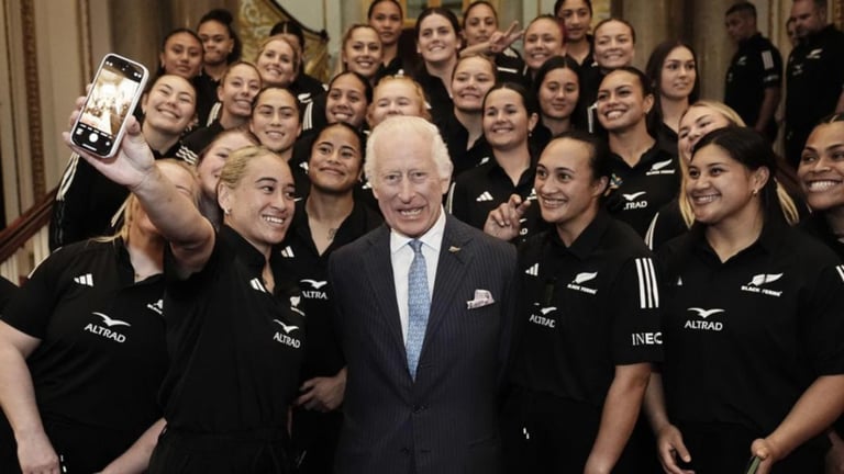 King Charles III Shares Heartfelt Hugs with Black Ferns in Viral Buckingham Palace Visit