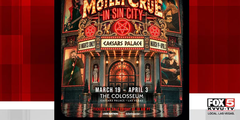 Motley Crue Announces Electrifying Las Vegas Residency for 2027, Celebrating 45 Years of Rock