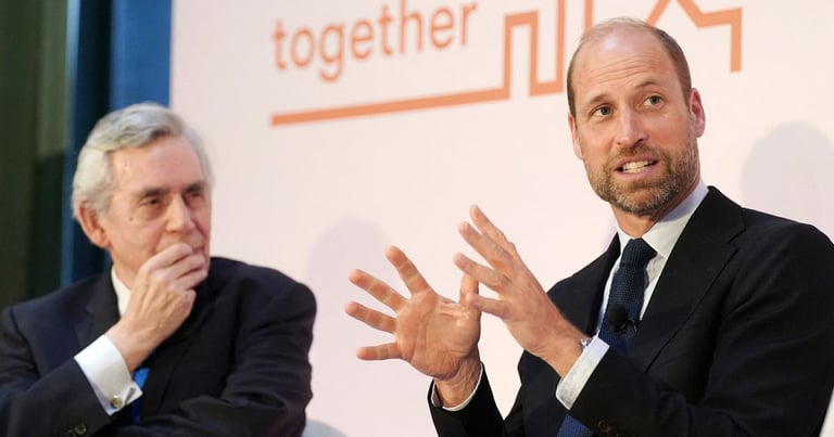 Prince William and Gordon Brown Unite to Combat Homelessness with Home-Furnishing Initiative