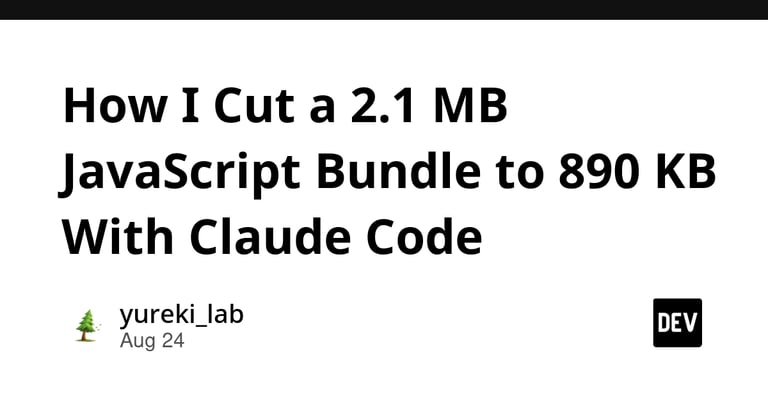 JavaScript Bundle Optimized: From 2.1MB to 890KB, Boosting Lighthouse Score and User Experience
