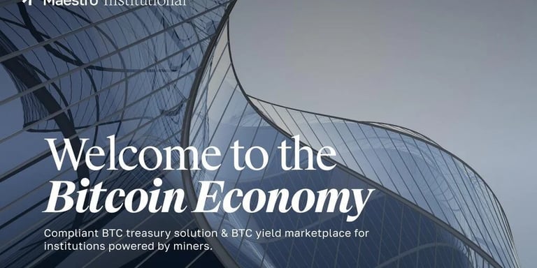 Maestro Institutional Unveils Bitcoin Yield Platform for Corporates and Asset Managers