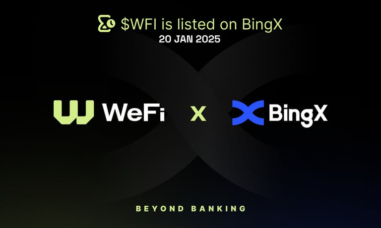 WeFi's WFI Token Debuts on BingX: Pioneering DeFi and TradFi Integration