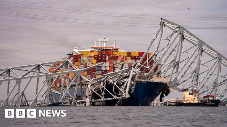 Hazardous Cargo Ship Collision Causes Baltimore Bridge Collapse, Workers Perish