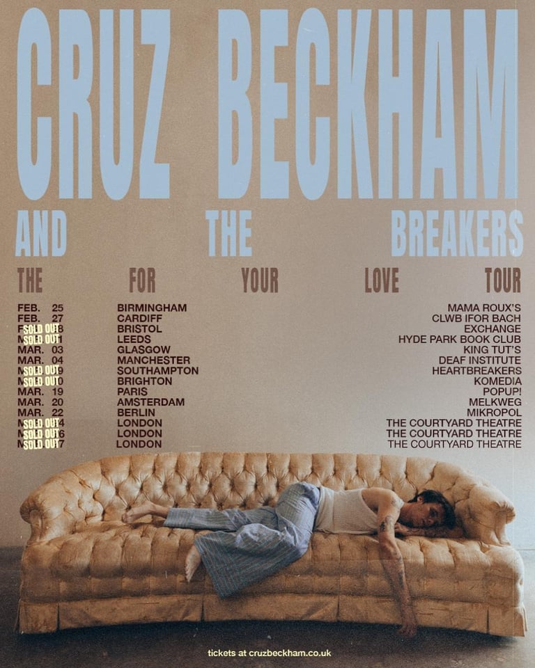 Cruz Beckham's Indie-Pop Evolution: New Track and Sold-Out Tour Stir Enthusiastic Buzz
