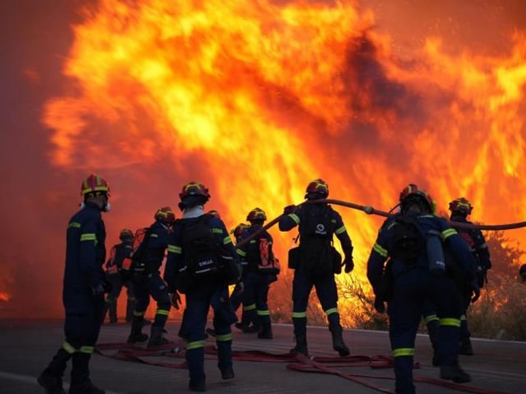 Massive Wildfire Engulfs Chios Island: Evacuations Ordered as Strong Winds Fuel Blaze
