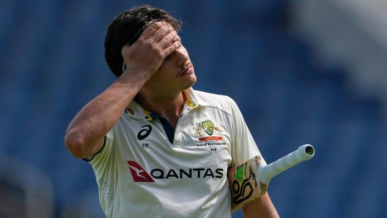 Rookie Opener Sam Konstas Struggles as Australia's Batting Woes Persist in Test Series Against West Indies