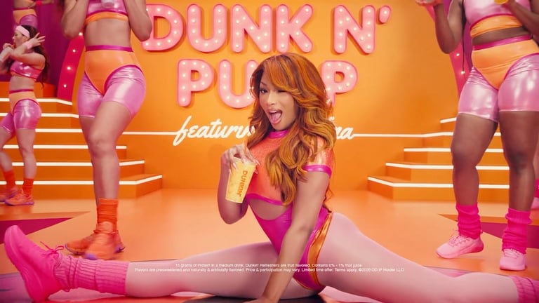 Dunkin and Megan Thee Stallion Unveil Protein-Packed Beverages with 80s Fitness Flair