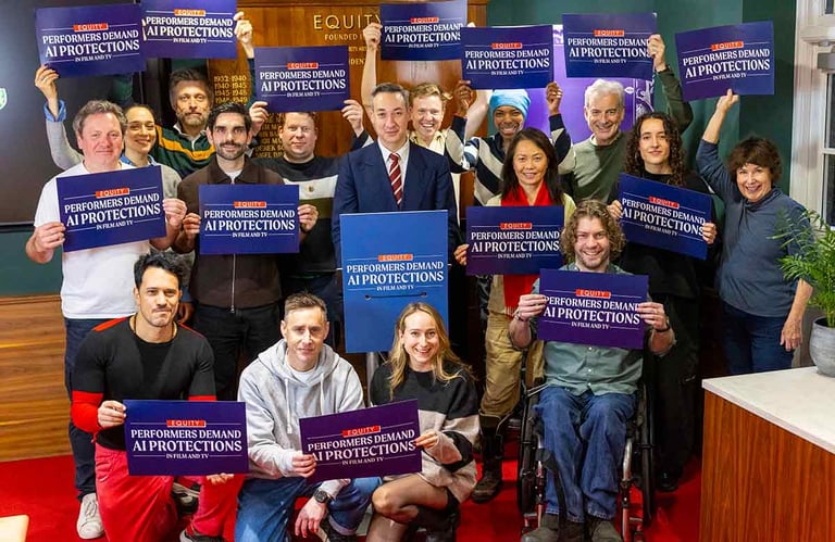 Equity Threatens Industrial Action Over AI Protections, Demands Pact Negotiate New Terms for Performers