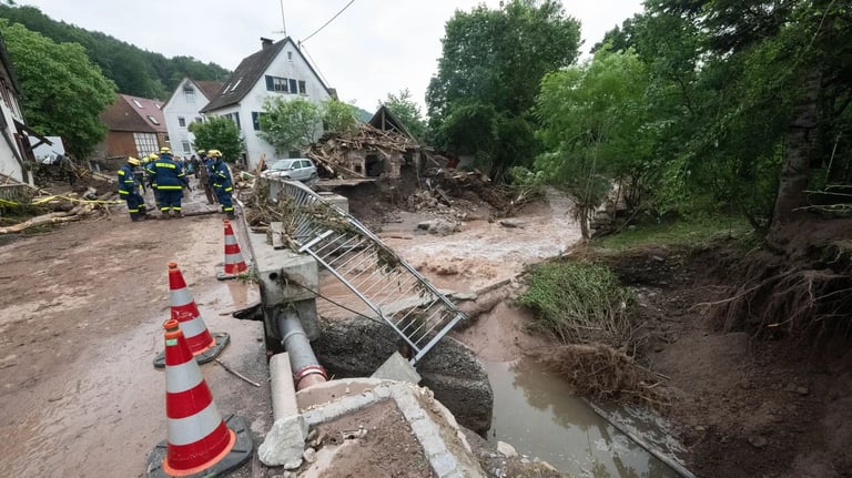 Baden-Württemberg Floods Cause €444 Million in Damages; State Prioritizes Road Reconstruction Aid