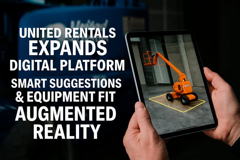 United Rentals Unveils Smart Suggestions and AR Tools to Revolutionize Equipment Rental Experience