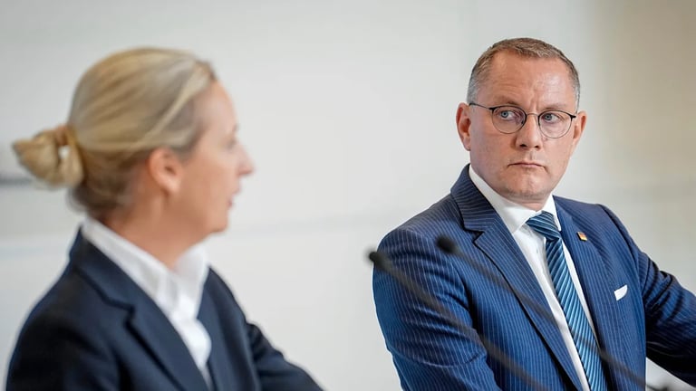 AfD Leadership Clash: Weidel and Chrupalla Split Over Russia Policy as Party Faces Internal Turmoil