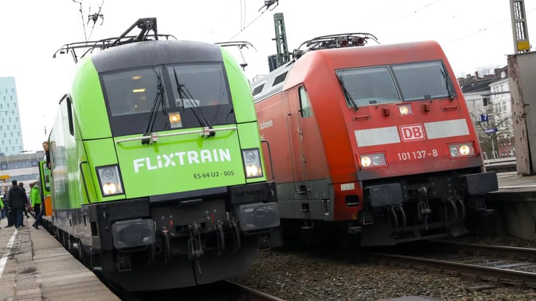 Deutsche Bahn and Flixtrain Lag Behind in European Rail Rankings, Study Reveals