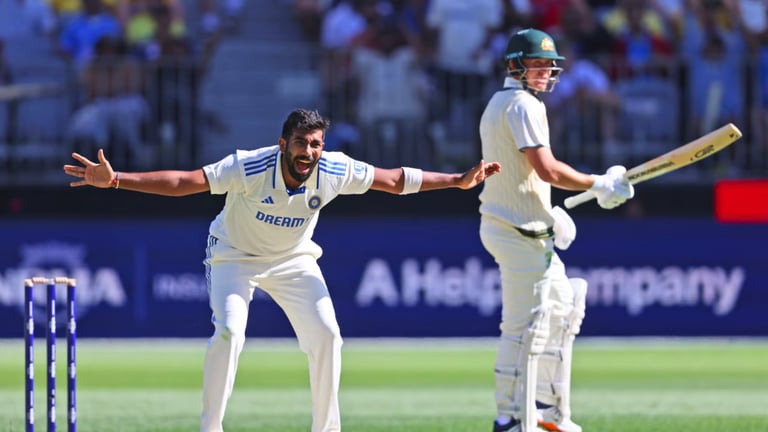 Bumrah Shines with Record Figures as Australia and India Battle in Rain-Hit Test