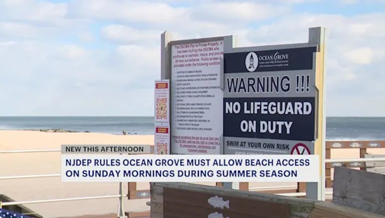 NJ State DEP Orders Ocean Grove to Open Beaches on Summer Sundays, Ending Long-Standing Dispute