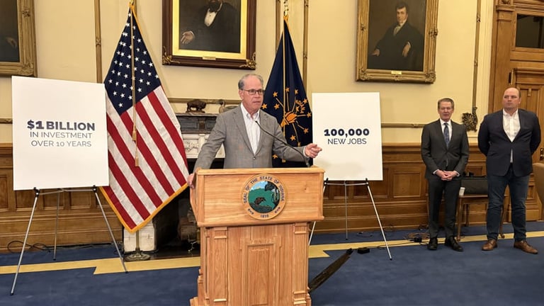 Indiana Unveils $1 Billion Life Sciences Plan to Create 100,000 Jobs, Boost Economy
