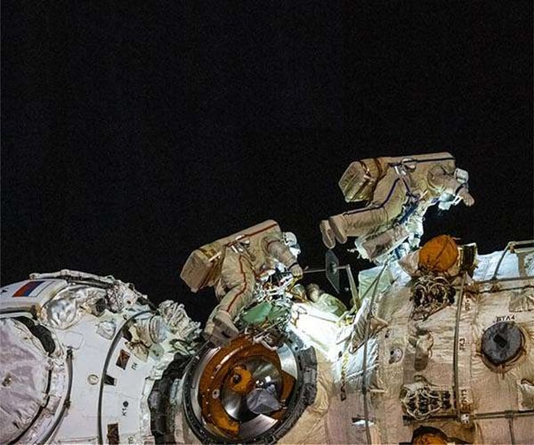 Russian Cosmonauts Complete Final 2024 Spacewalk, Install X-Ray Monitor on ISS