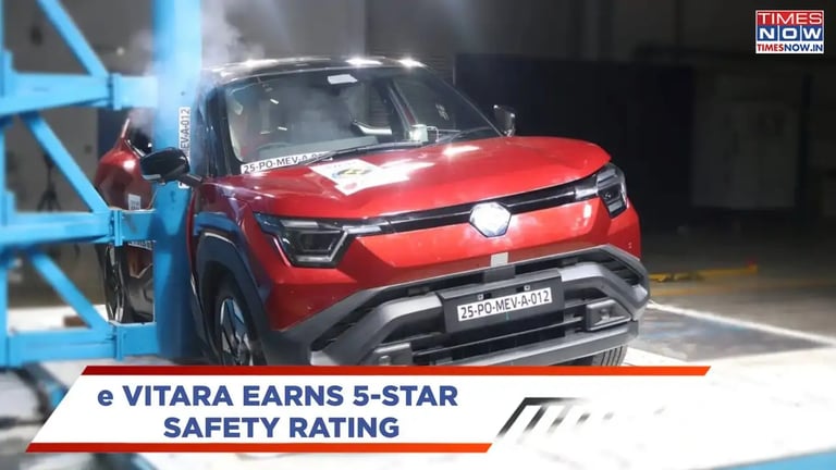 Maruti Suzuki e Vitara Scores Five-Star Safety Rating in Bharat NCAP Assessment