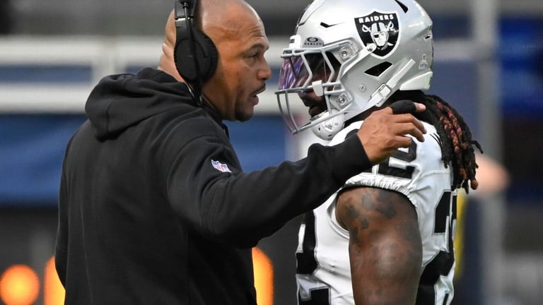 Raiders Coach Pierce Vows Resilience Amid Losing Streak, Eyes Turnaround Against Super Bowl Champs Chiefs