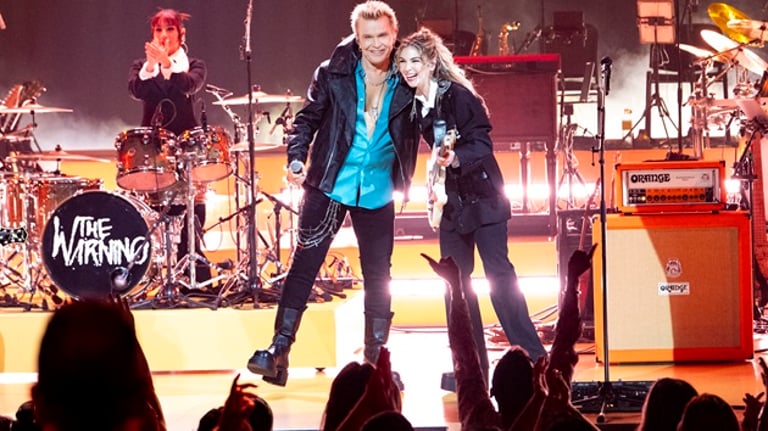 Billy Idol and The Warning Mashup 'La Bamba' and 'Twist and Shout' at Grammy Latin Celebration