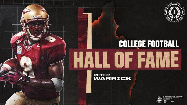 FSU Legend Peter Warrick Inducted into College Football Hall of Fame, Joining Elite Alumni