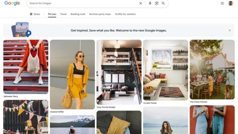 Google Images Revamps with AI-Generated Visuals, Personalized Galleries, and Pinterest-Style Features