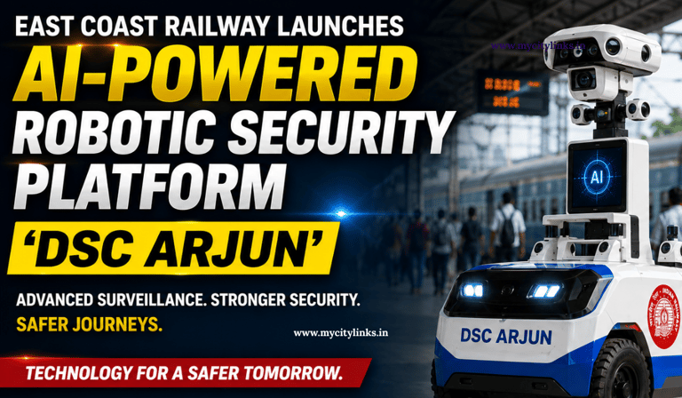 AI-Powered Robot 'DSC ARJUN' Enhances Security at East Coast Railway with Advanced Surveillance
