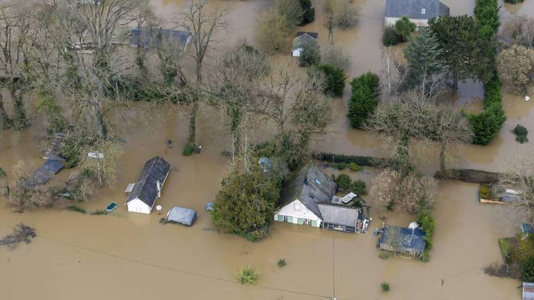 France Floods: Redon Water Levels Drop as Weather Improves, Recovery Efforts Underway