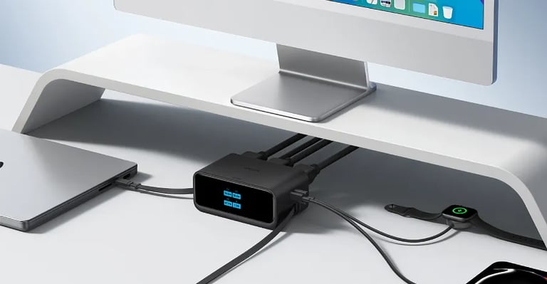 Anker Unveils Affordable 7-in-1 Nano Charging Station with Retractable Cables and LCD Display