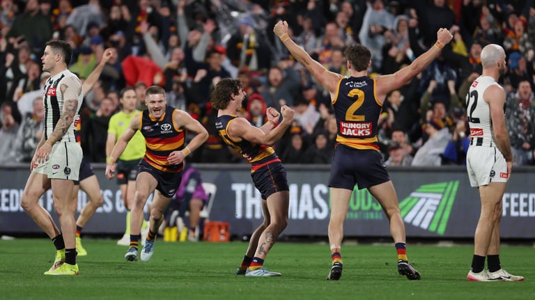 Adelaide Crows Break Nine-Year Curse with Thrilling Victory Over Collingwood at AFL Clash